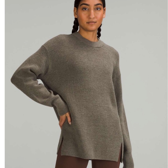 lululemon athletica Sweaters - Lululemon Merino Wool-Blend Ribbed Crewneck Sweater